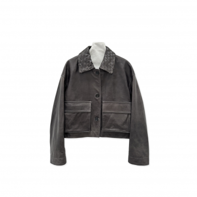 BOTTEGA VENETA SHORT LEATHER JACKET